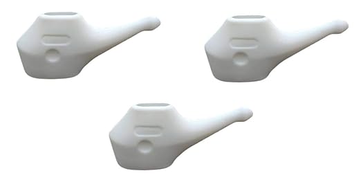 SCORIA Durable Plastic Unbreakable Jal Neti Pot Set of 3
