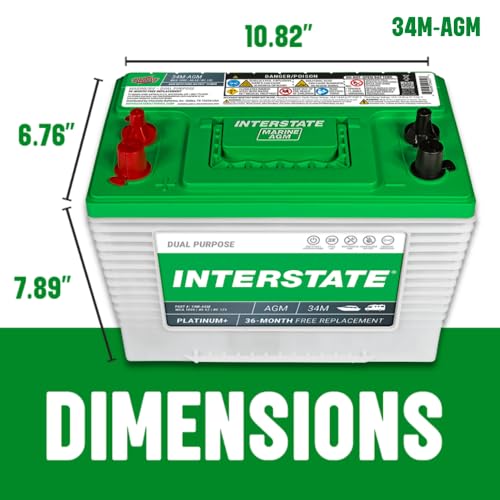 Image of Interstate Batteries Marine /RV Battery 12V 62Ah 800CCA Group 34M AGM