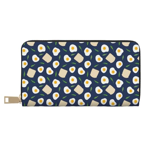 Portefeuille pour cartes au quotidien Novastar design œuf au plat en cuir