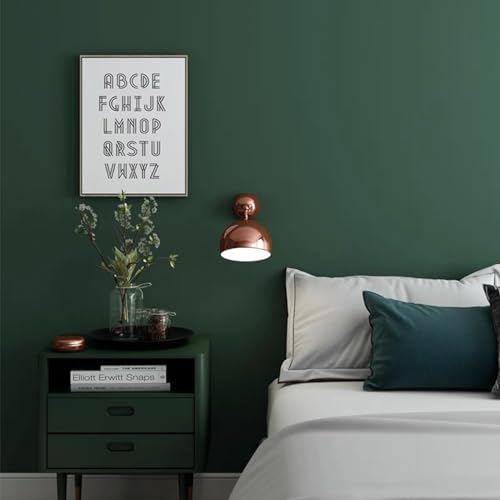 Image of Yancorp Matte Green Contact Paper Peel and Stick Wallpaper Removable Solid for Cabinest Self-Adhesive Drawer Stick and Peel Countertop Stickers(16 inchx78.7 inch, Green)