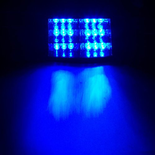 Hwydo - Luz estroboscópica de emergencia de la Policía de 18 LED, para salpicadero, color azul claro