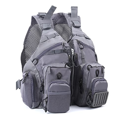 M MAXIMUMCATCH Maxcatch Fly Fishing Vest Pack Adjustable Size Breathable