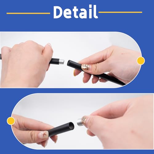JoyHuaTrade 6 PCS 12 Inch M10 Threaded Extension Rod, Matte Black Extension Rod for Pendant, Island Lighting, Chandeliers, Lighting Fixture Rods Stems, 1 mm Fine Thread Pitch by JoyHuaTrade - Image 2