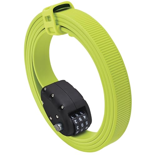 OTTOLOCK Cinch Lock - Lightweight Anti Theft Compact Combination Bike Lock, Ideal for Quick Stops, Bicycle Accessories, Flash Green, 60 Inch