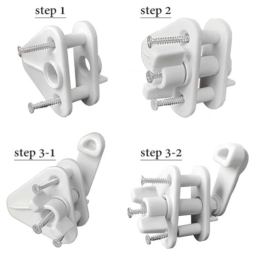 zalati Pontoon Gate Latch 4pcs Boat Universal Replacement Door Latches for Square Frames 1-1.25 Inch Left/Right-Hinge - Image 4