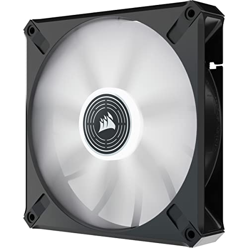 Image of Corsair ML140 LED Elite, 140mm Magnetic Levitation White LED Fan with AirGuide, Single Pack, Black
