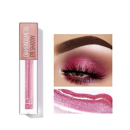 Yiitay 10 Colors Glitter Eyeshadow Liquid Eyeshadow Metals Glow and Glitter Liquid Eyeliner Highlighter Sparkling Eyeliner Eye Shadow Pen for Wedding Party Cosplay Makeup Cosmetic