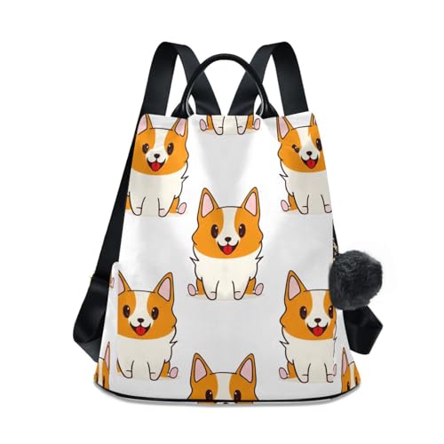 Sac à dos pour femme motif chien de dessin animé antivol idéal voyage