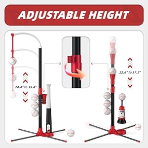 3-in-1 T Ball Set - Adjustable Height, Hanging Tee Ball Set with Automatic Pitching Machine/6 Balls/Retractable Bat, TBall Stand Suit for Outdoor, Sport Toys Gifts for Kids Boys Age 3+ 3 in 1 T Ball Set Adjustable Height Hanging Tee Ball Set with Automatic Pitching Machine6 BallsRetractable Bat TBall Stand Suit for Outdoor Sport Toys Gifts for Kids Boys Age 3