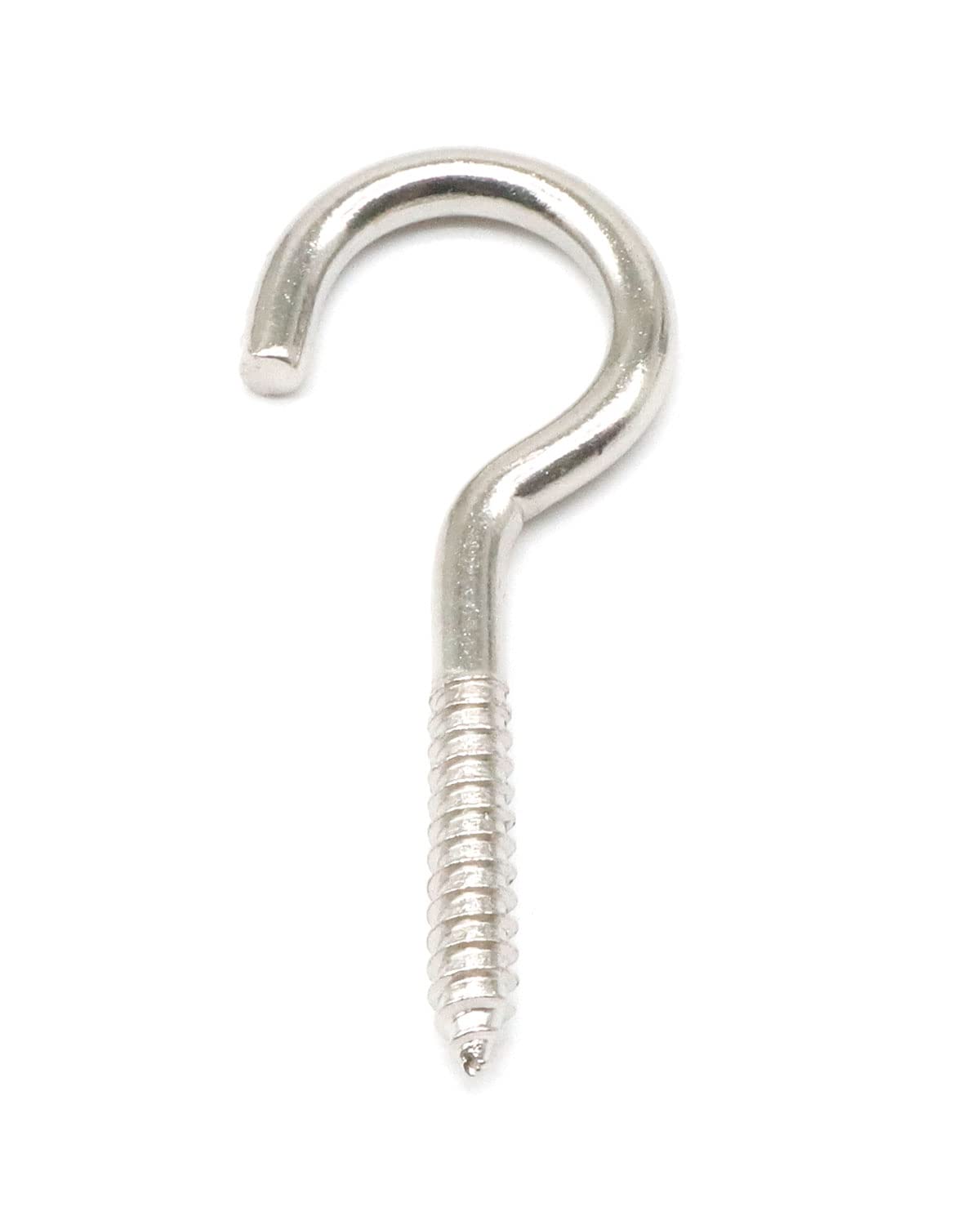 IMSCREWS 20 Pcs 2 Inch Eye Hooks Screw in Heavy Duty, Stainless Steel 304#8 Eye Bolts Screws, Anti-Rust Self Tapping Eye Lag Screws Eyelet Screw for Wood, Securing Cables Wires