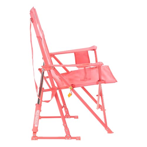 GCI Outdoor Comfort Pro Rocker Silla para Camping Plegable con Reposabrazos y Portavasos — Blush miniatura 4