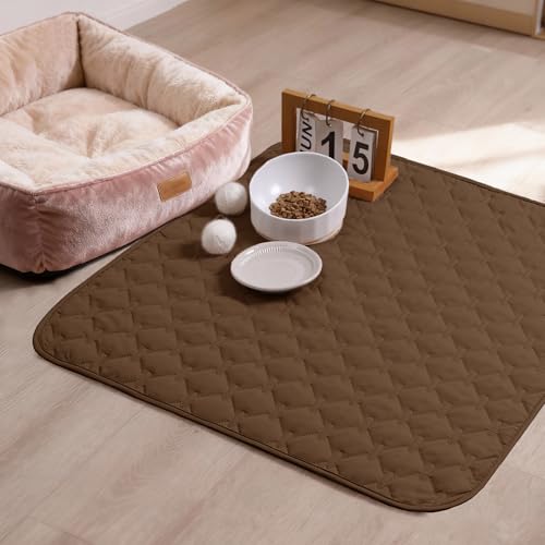 Image of gogobunny 100% Double-Sided Waterproof Dog Bed Cover Pet Blanket Sofa Couch Furniture Protector for Puppy Large Dog Cat, Reversible (30x30 Inch (Pack of 1), Dark Chocolate /Light Chocolate)