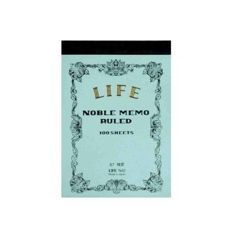 Life Noble Memo B7 Horizontal Ruled N42 White