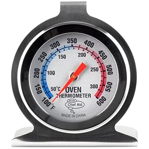 PRICE BEATER, Stainless Steel Oven Thermometer, Oven Thermometer Monitoring Temperature Gauge, Hang or Stand in Oven, Clear Dial, Oven Thermometer for Cooking, Kitchen Essentials (Oven Thermometer) Cover