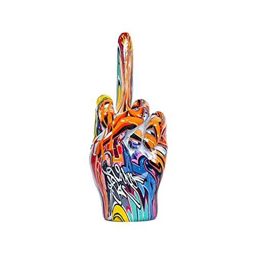 Interior Illusions Plus Street Art Middle Finger Tabletop-8.5" Tall Home Decor, Multi-Color #TOP15