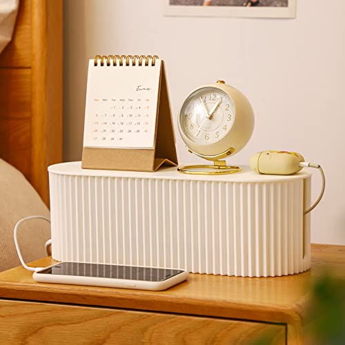 image for FABROK Cable Management Box with 10 Cable Ties, Cable Organizer Box fo