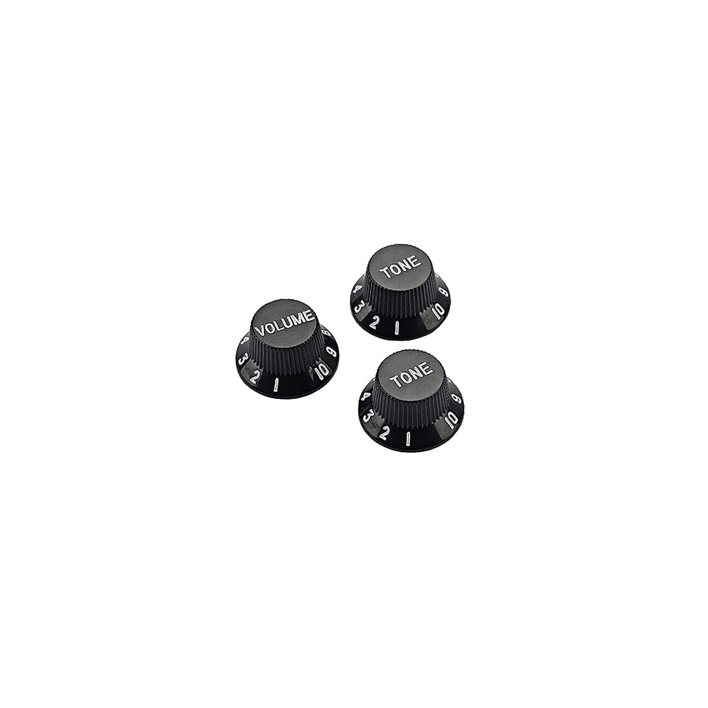 Alnicov 3 in 1 Guitar Speed Volume Tone Control Knobs，Guitar Plastic Knobs，for Left Hand Guitar Bass Parts