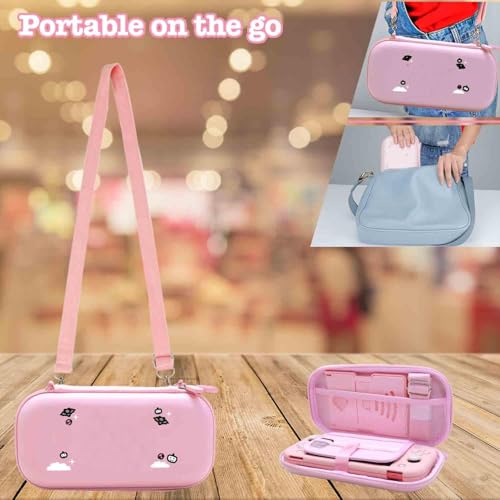 GUTIAL Accessories Bundle for Nintendo Switch Lite - Cute Kawaii NS Lite Accessories kit for Grils Boys Kids with Carrying Case, Cartoon Cover Case, Screen Protector, Stand by GUTIAL - Used condition - Image 3