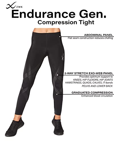 CW-X Women's Endurance Generator Joint and Muscle Support Compression Tight, Leggings for Running, 129809, Black, Small4
