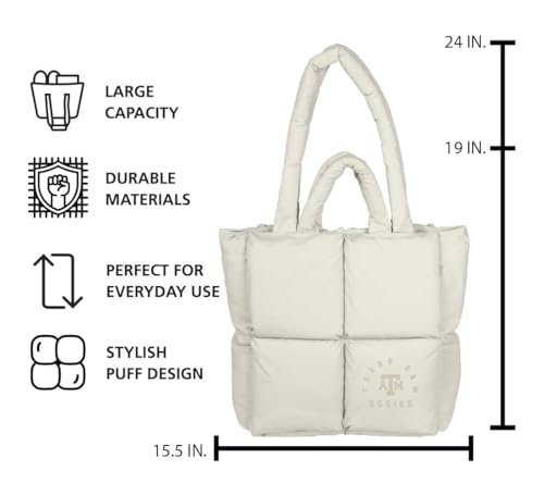 Bolso Tote Puff acolchado color Sand para mujer miniatura 2