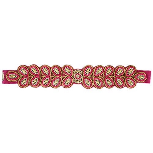Pink Pewter Authentic Black Label Anastasia Fuchsia Pink Nylon Headband Hair Jewelry