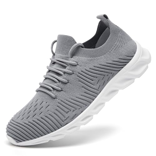 Image of Running Shoes for Men Non Slip Tennis Gym Sneakers Lightweight Breathable Mesh Athletic Shoe Comfortable Casual Workout Walking Shoe for Outdoor Travel Work and Daily Use