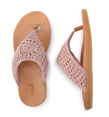 Image of The Sak Shana Thong Sandal in Crochet, Slip On Entry