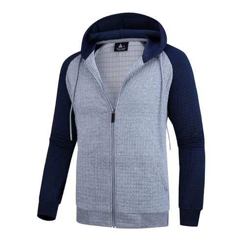 Mens Jackets Casual Stylish Big And Tall Hoodies Fashion Jackets Long Sleeve Work Solid Color Light Zip Jacket4