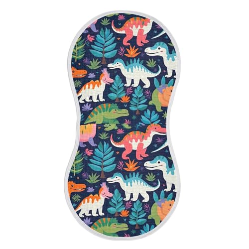 xigua Cartoon Dinosaur Baby Burp Cloths for Newborn Boys and Girls 1 Pack, Soft & Absorbent Cotton Baby Burp Cloth, Baby Washcloths, Newborn Towel, Burp Rags