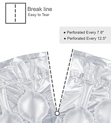 Soltech Inflatable Air Bubble Film Cushioning Wrap Rolls | Perforated, Easy To Tear | Large Air Bubble, 15.7 Inch X 984 Feet Total | Packing, Shipping, Industrial, Business Bubble Supply (Perforated Line 7.8" In) #TOP1