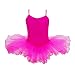 FEESHOW Girls' Camisole Leotard Ballet Dress Tutu Skirt Ballerina Dance Costumes Rose 5-6