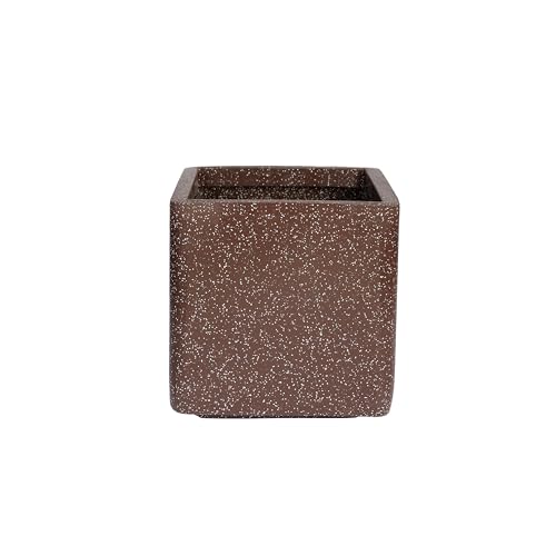 Image of ROTO Box Square Planter Pot Set | Premium LLDPE Outdoor Indoor Plant Pots | Modern Decorative Garden Planters for Home Balcony Office Patio (Dot Maroon, 1 - (12X12X12 inch), Set of 1)