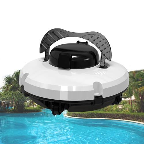WZYCLTT Aspiradora robótica inalámbrica para piscina, aspiradora portátil para piscina, limpiador robótico de piscina, aspiradora de piscina de estacionamiento automático, para piscinas planas sobre
