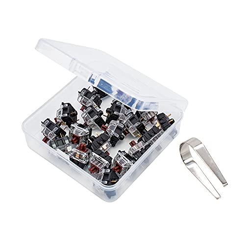 Switchs tactiles silencieux Gateron marron lot de 20 interrupteurs 3 broches - 3
