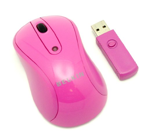 Belkin F5L075-Usb 3-Button Wireless Optical Scroll Mouse (Pink) #TOP1