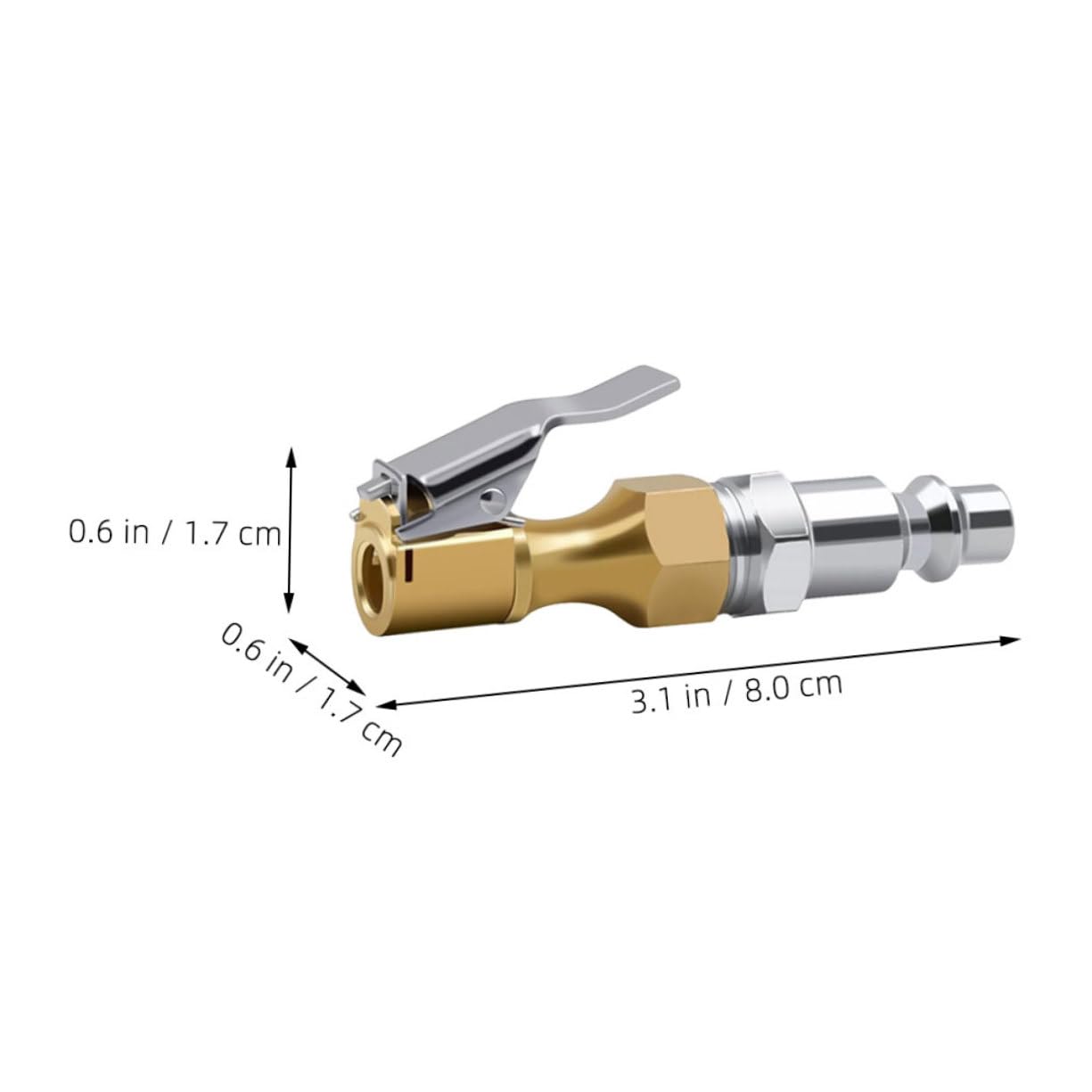 GRIRIW 3Pcs Tire Inflator Chuck Clip Durable Air Chuck Adapter for Efficient Tire Inflation Compact and Lightweight Design for Easy Storage and Transport