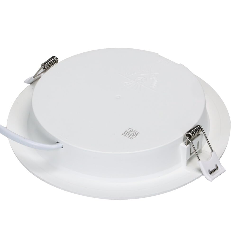 Smart Home Panel LED empotrable redondo de 170 mm de diámetro, 15 W, 1430 lm, regulable, CCT 2700-6500 K, control por aplicación de malla Bluetooth, compatible con Alexa y Google Assistant, incluye