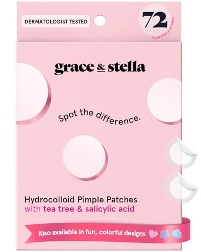 grace & stella Hydrocolloid Acne Patches, 72ct