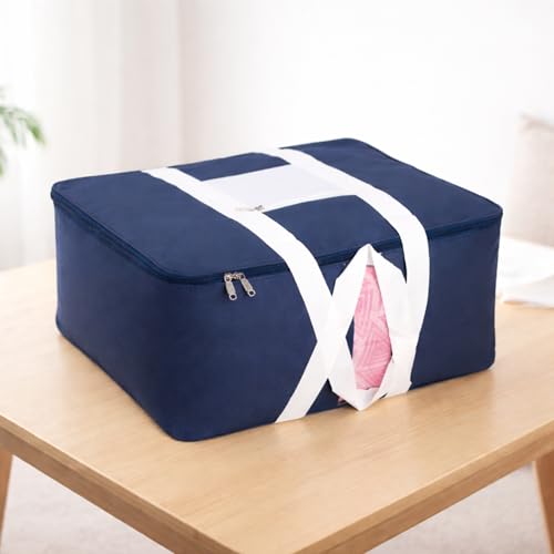 Image of EASY HOME 33L Closet Storage Bags for Clothes Large| Premium Wardrobe Bag with Zip Closure | Moisture Proof Nylon Garment Cover for Sarees, Heavy Quilts & Blankets