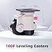 W B D WEIBIDA Industrial Grade Leveling Casters Set of 4, Heavy Duty Retractable Casters Wheels with Upgraded Ratchet Arm 6600 LBS, Workbench Casters with Nylon Wheels & Leveling Feet for Machine