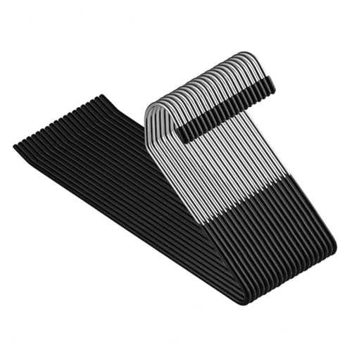 Perchas para Trajes Percha Antideslizante for Pantalones Abierta for y Jeans for Ropa Que Ahorra Espacio Resistente de Metal for Gancho for Tela para el Armario(10 Pieces)