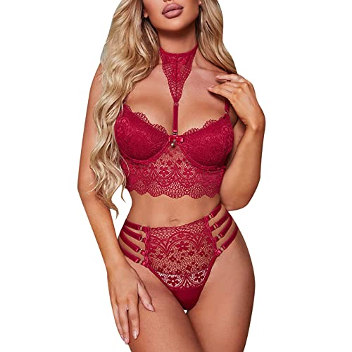 AIchenYW Damen Einteilige Sexy Dessous Bodysuit Frauen Flirty Lingerie...
