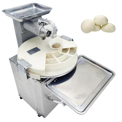TECHTONGDA Electric Dough Divider Rounder Automatic Bun Machine Steamed Bun Maker 60-140g Adjustable Stainless steel Dough Ball Forming Machine 400lb/h Steamed Bread Divider Machine