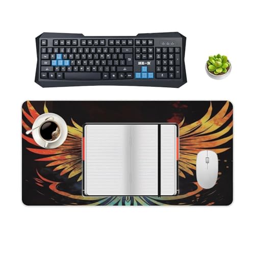 Desk Pad Protector 24x12 Inch amplio de goma blanca antideslizante miniatura 4