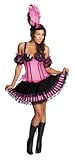 Secret Wishes Deluxe Can-Can Girl Costume With Corset, Pink/Purple, Small