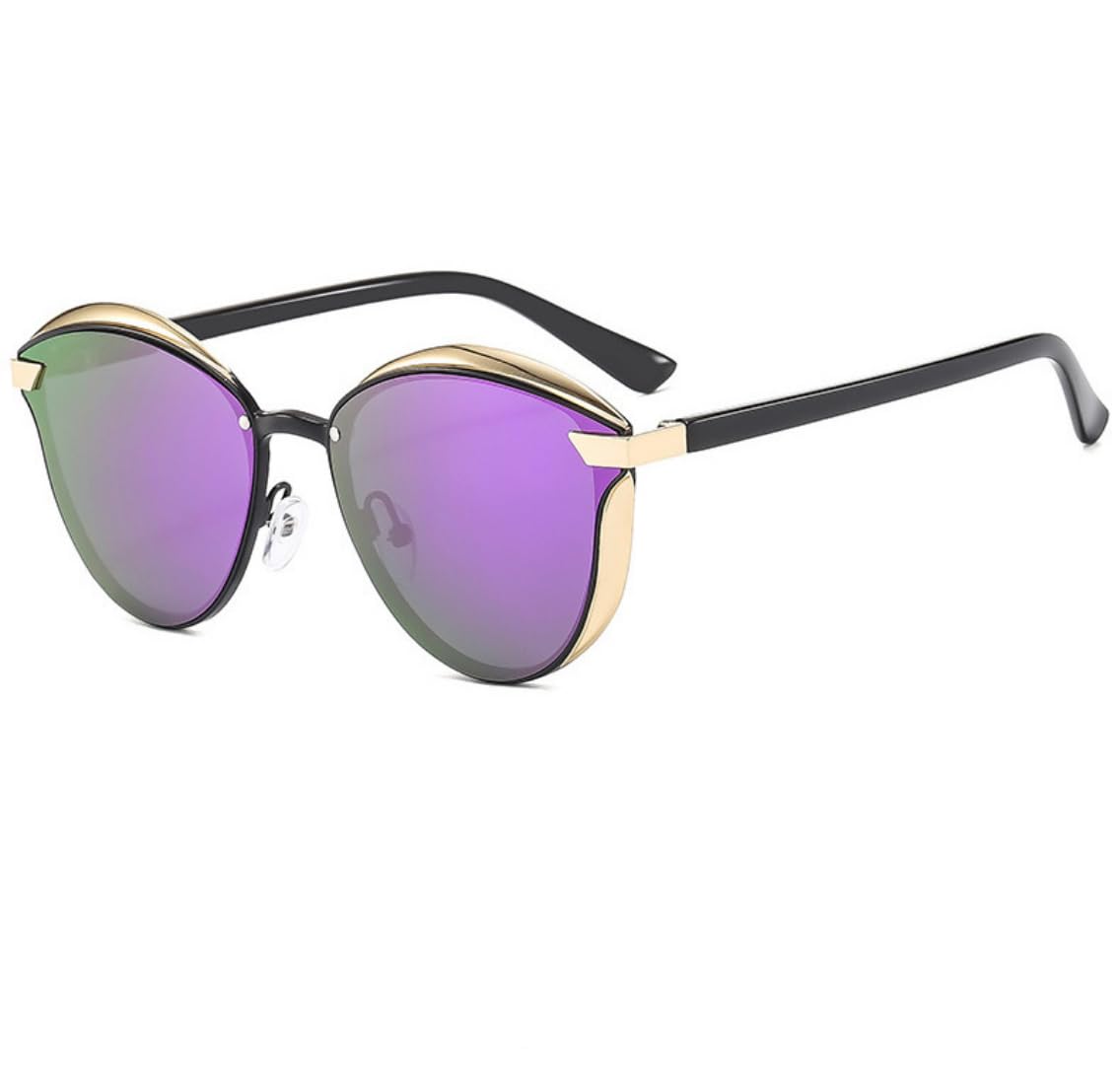 Gafas de sol polarizadas de ojo de gato de dos tonos, unisex, UV400 TR | Gafas de sol polarizadas unisex con diseño de ojo de gato, acabado bicolor contrastado, pantalla UV400 clase 3 para conducir
