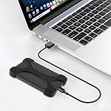 Lacdo Silicone Hard Drive Case for Seagate Portable, WD Elements/My Passport, Toshiba Canvio Basics/Flex Portable External Hard Drive 3TB 4TB 5TB 6TB 2.5 inch HDD Protective Cover Shockproof, Black - Image 7