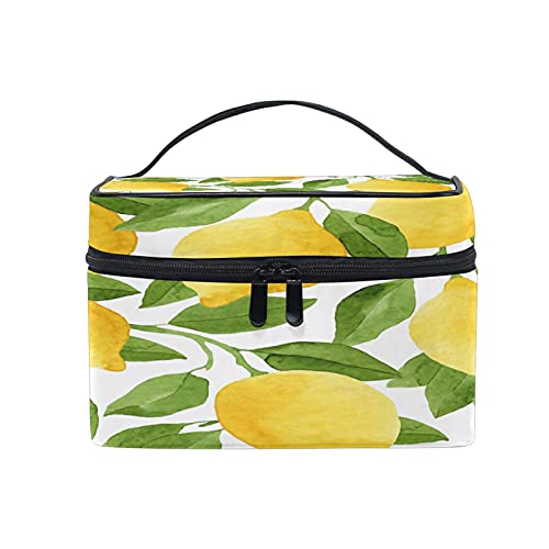 Trousse de maquillage COZYhome aquarelle et citrons pour organisation quotidienne