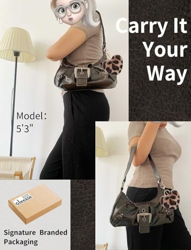 Image of Studded Purses Y2k Shoulder Bag Vintage Leather Punk Handbag Grunge