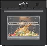 24 Inch Electric Single Wall Oven, 2.5 Cu.ft Built-in Convection System with 8 Cooking Functions in Stainless Steel, Touch Control